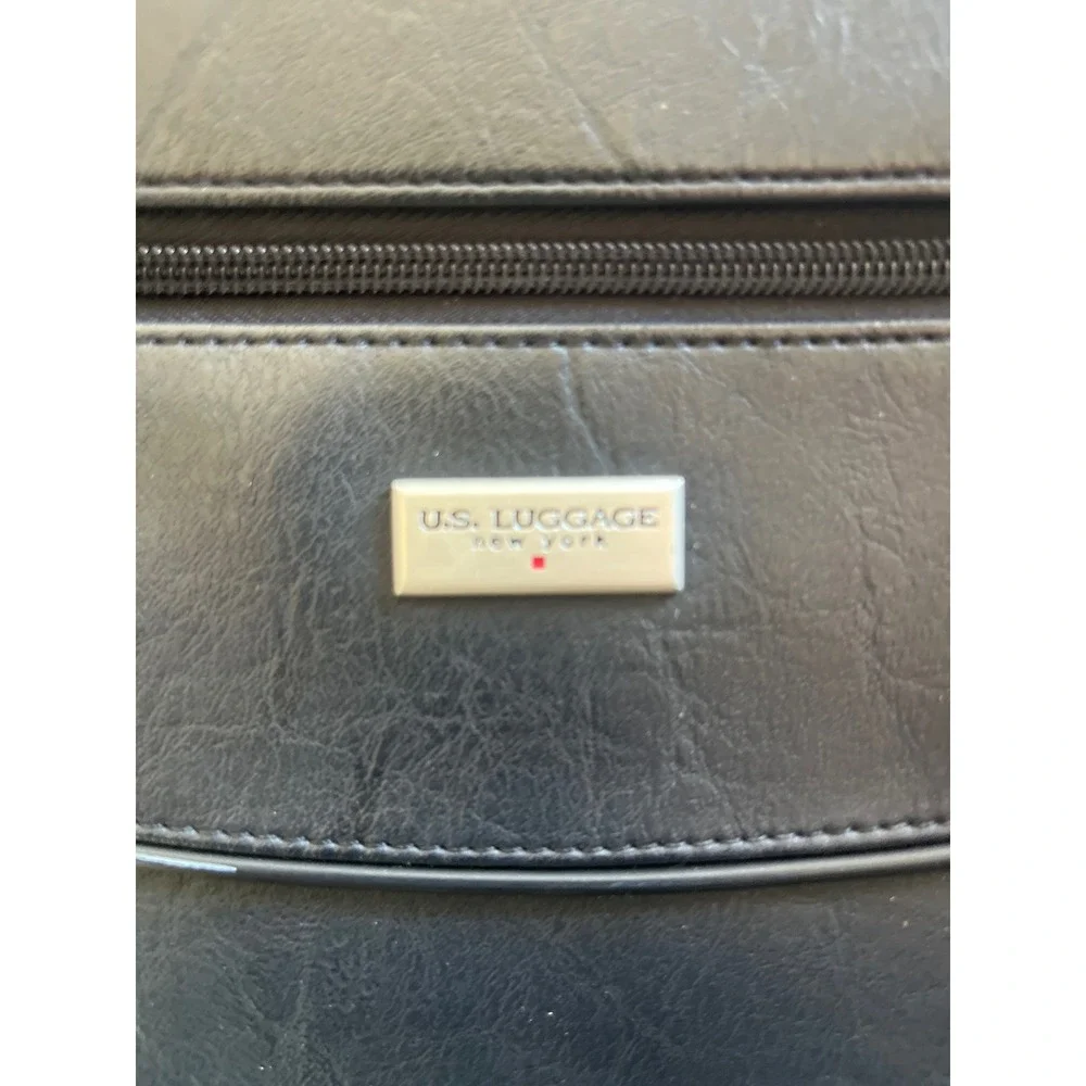 US Luggage New‎ York Black Faux Leather Briefcase Messenger Bag Shoulder Strap